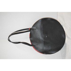 Remi/Reid Red & Black Faux Leather Magnetic And Zip Satchel Purse Handbag